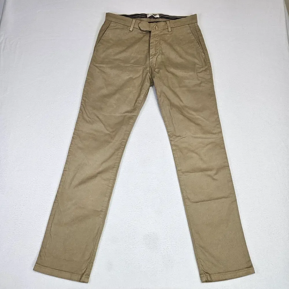 Luca Faloni Cortina Chino Men 30 IT46 Pant Made in Italy Trouser 30x29 Camel Tan